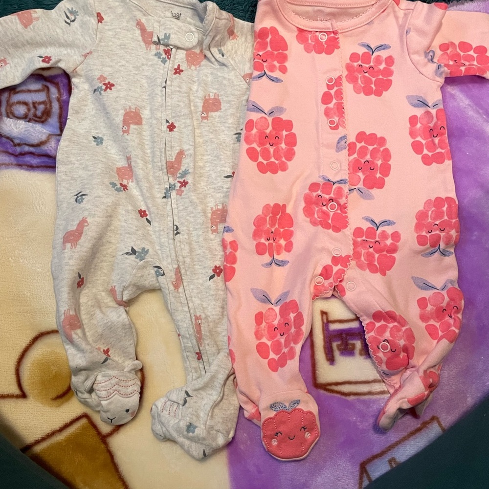 Baby girl footed pajamas